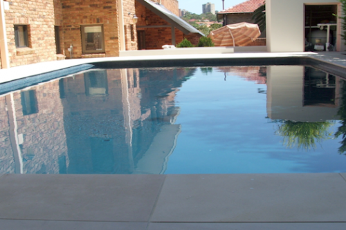 cap 2 - for a deep dark Blue, this pool has been resurfaced with New Slate
