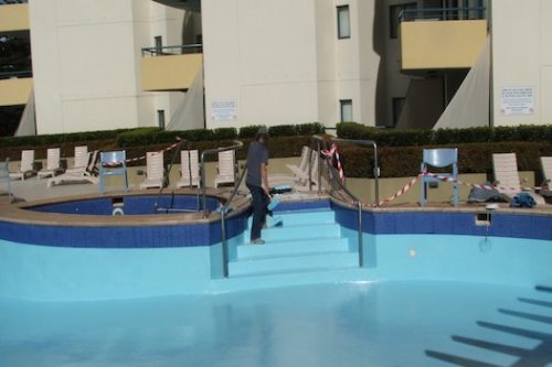 7b - commercial pool - Quest apartments, Cronulla, NSW - rooftop pool painting